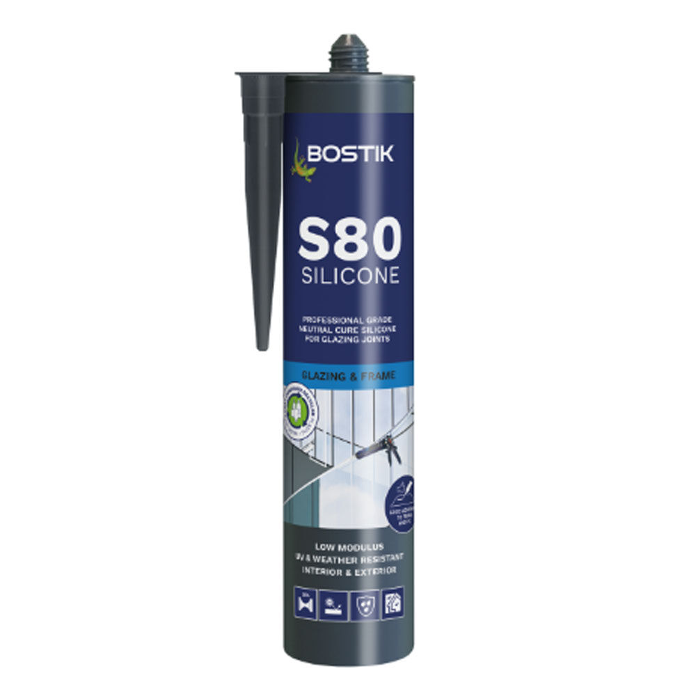 Product image for Bostik S80 Neutral Cure Glazing Silicone White 310ml