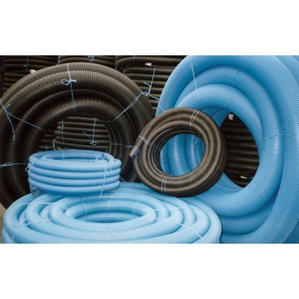 Product image for Polypipe Perf L/drain 100mmx100m Black LD100100