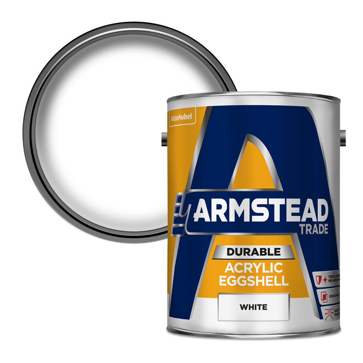 Product image for Armstead Durable Acr/eggshell White 5L