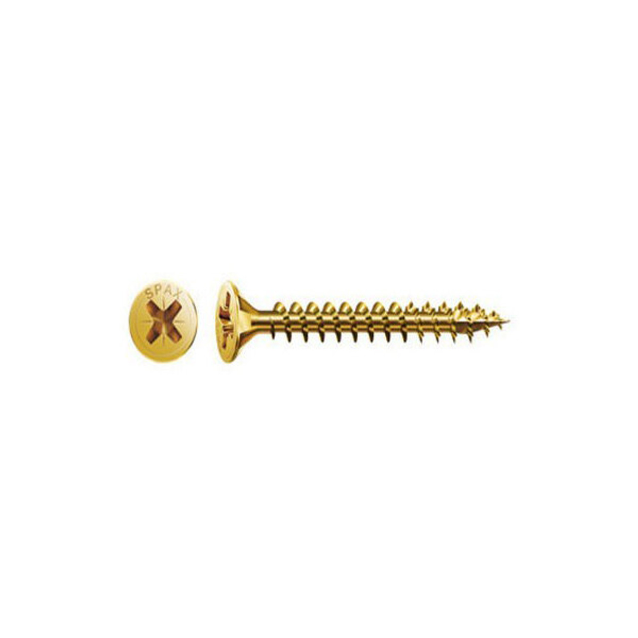 Product image for Spax Universal Flat Zinc Yellox Countersink Pozi Screw 3.5 x 50mm (200 Pack)