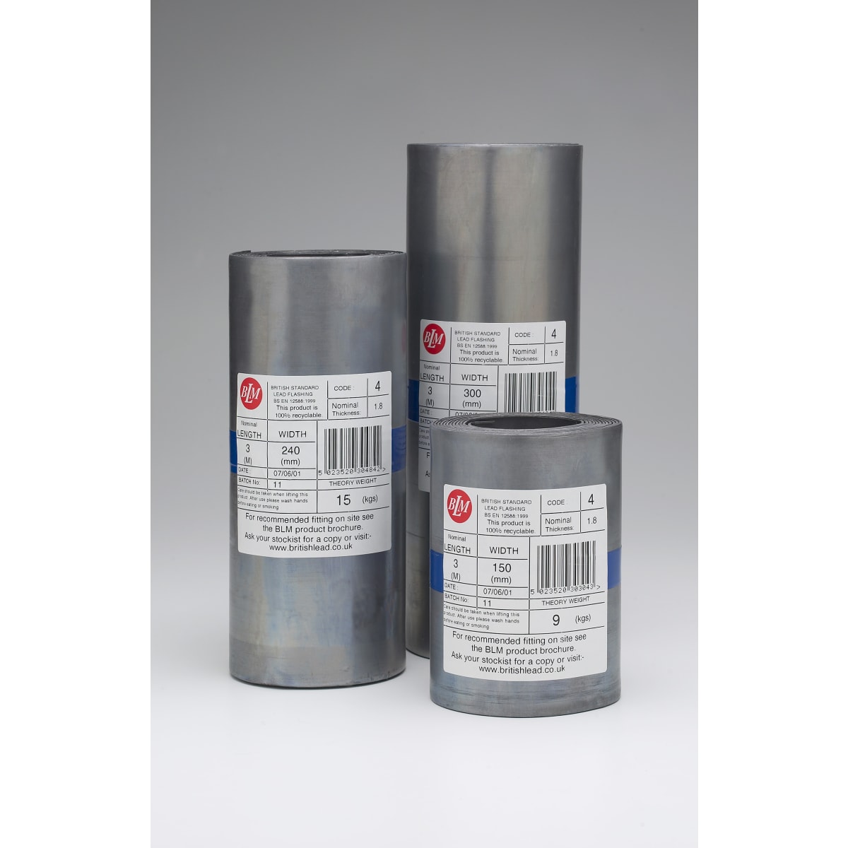 Image of Wide Code 3 Roll Lead (green Label) 300mm Wide Code 3 3m
