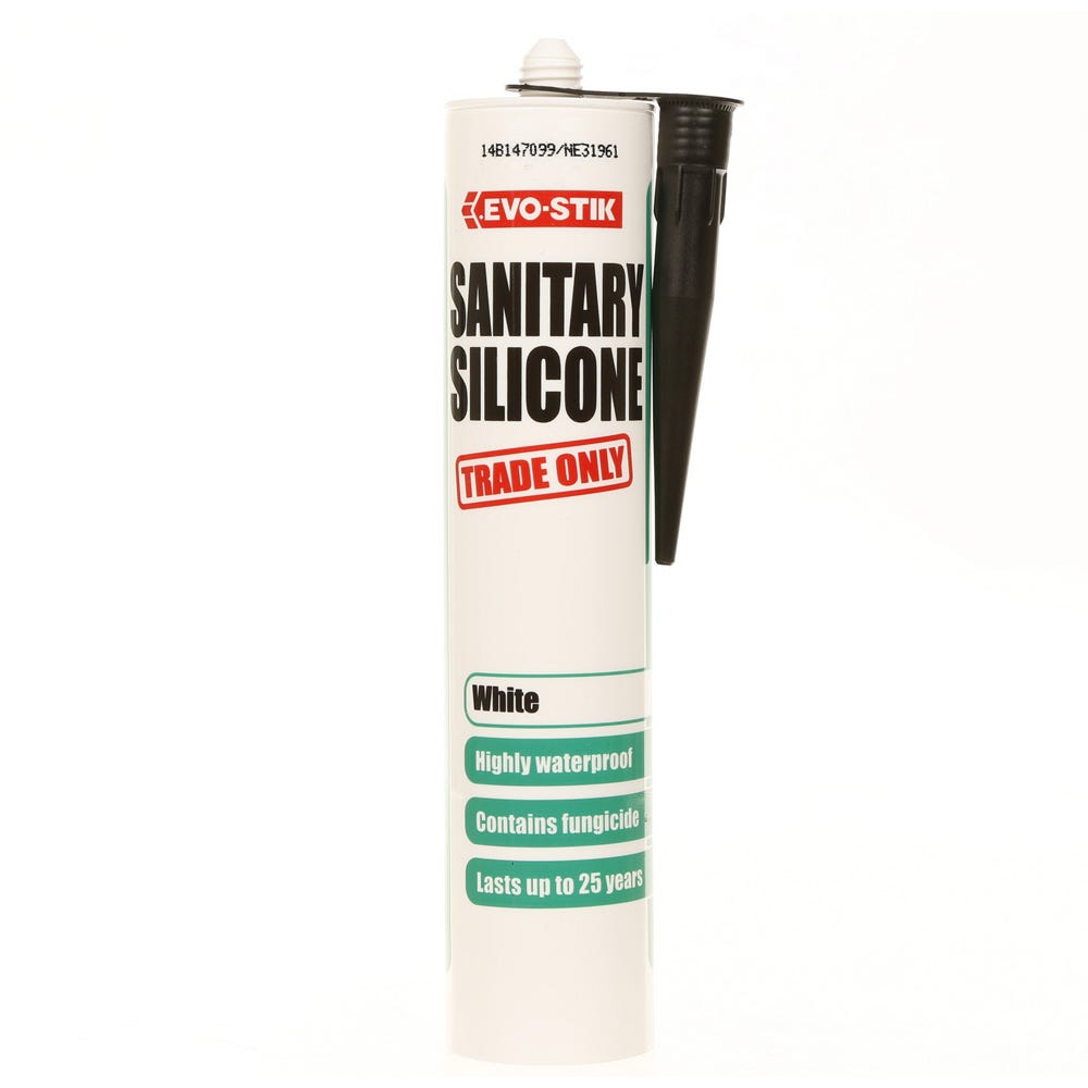 Product image for Evo-stik Sanitary Silicone Sealant White C20