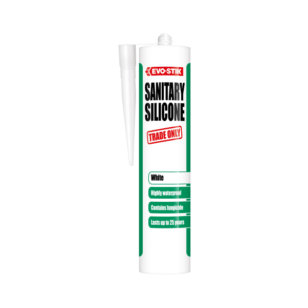 Image of Evo-stik Sanitary Silicone Sealant White C20