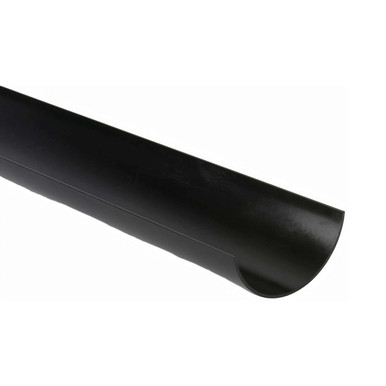 Image of Brett Martin 112mm Round Gutter, 4m, Black