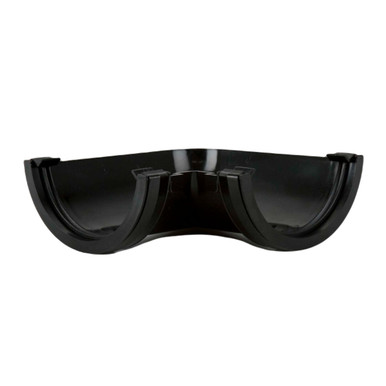 Product image for Brett Martin 112mm Round Gutter Angle, 90 Degree, Black