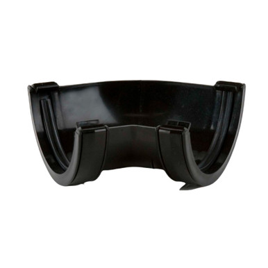 Product image for Brett Martin 112mm Round Gutter Angle, 135 Degrees, Black