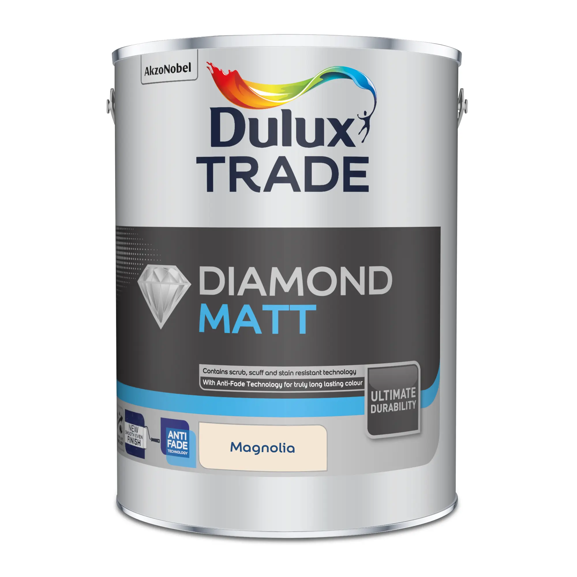 Product image for Dulux Trade Diamond Matt Magnolia 5ltr