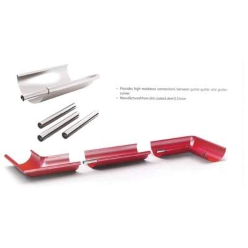 Product image for Roofart Gutter Joint Element x 125mm (Galvanised)
