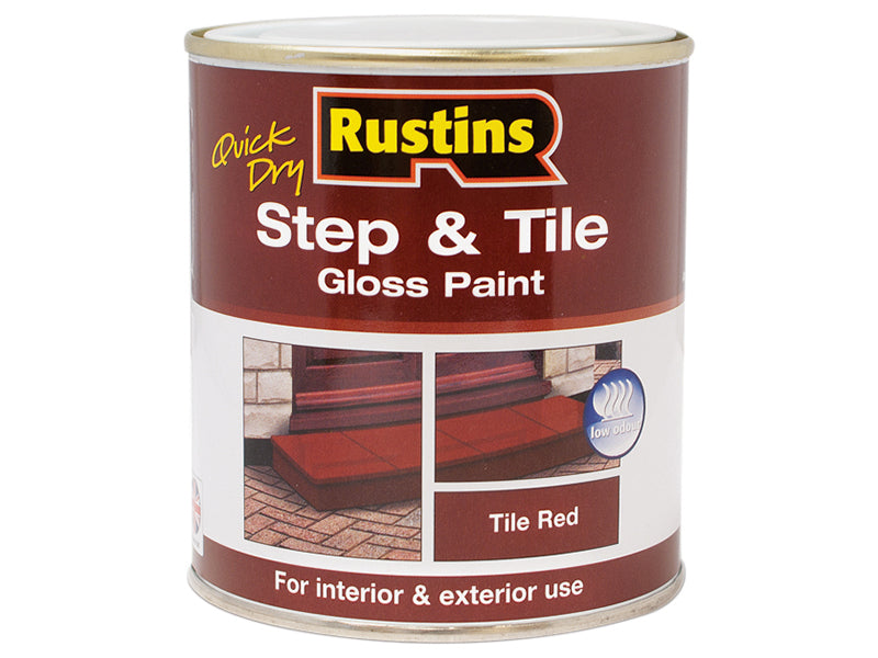 Image of Rustins Quick Dry Step & Tile Paint Gloss Red 500ml