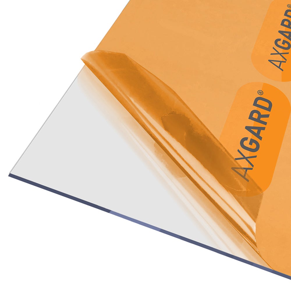 Product image for 3mm Axgard Clear UV Protect Polycarbonate 620mm x 1240mm