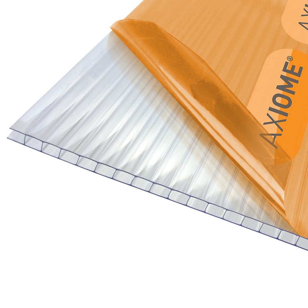 Product image for 4mm Axiome Clear Twinwall Polycarbonate 690 x 2000mm
