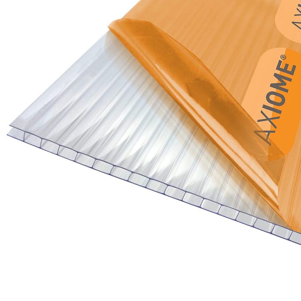 Product image for 4mm Axiome Clear Twinwall Polycarbonate 1050 x 2500mm