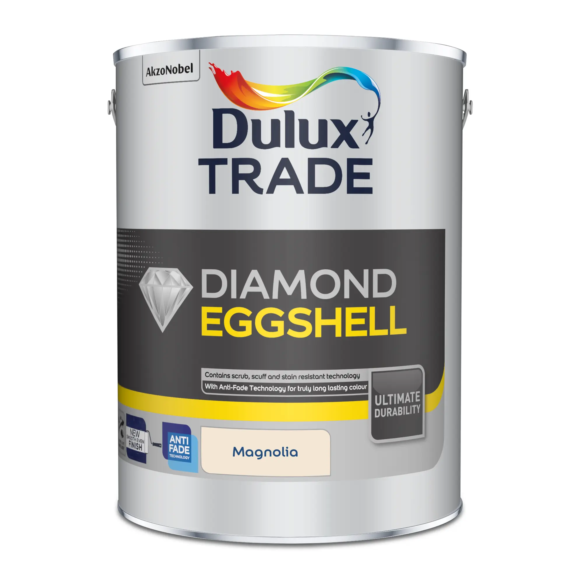 Product image for Dulux Trade Diamond Q/dry Eggshell Magnolia 5ltr