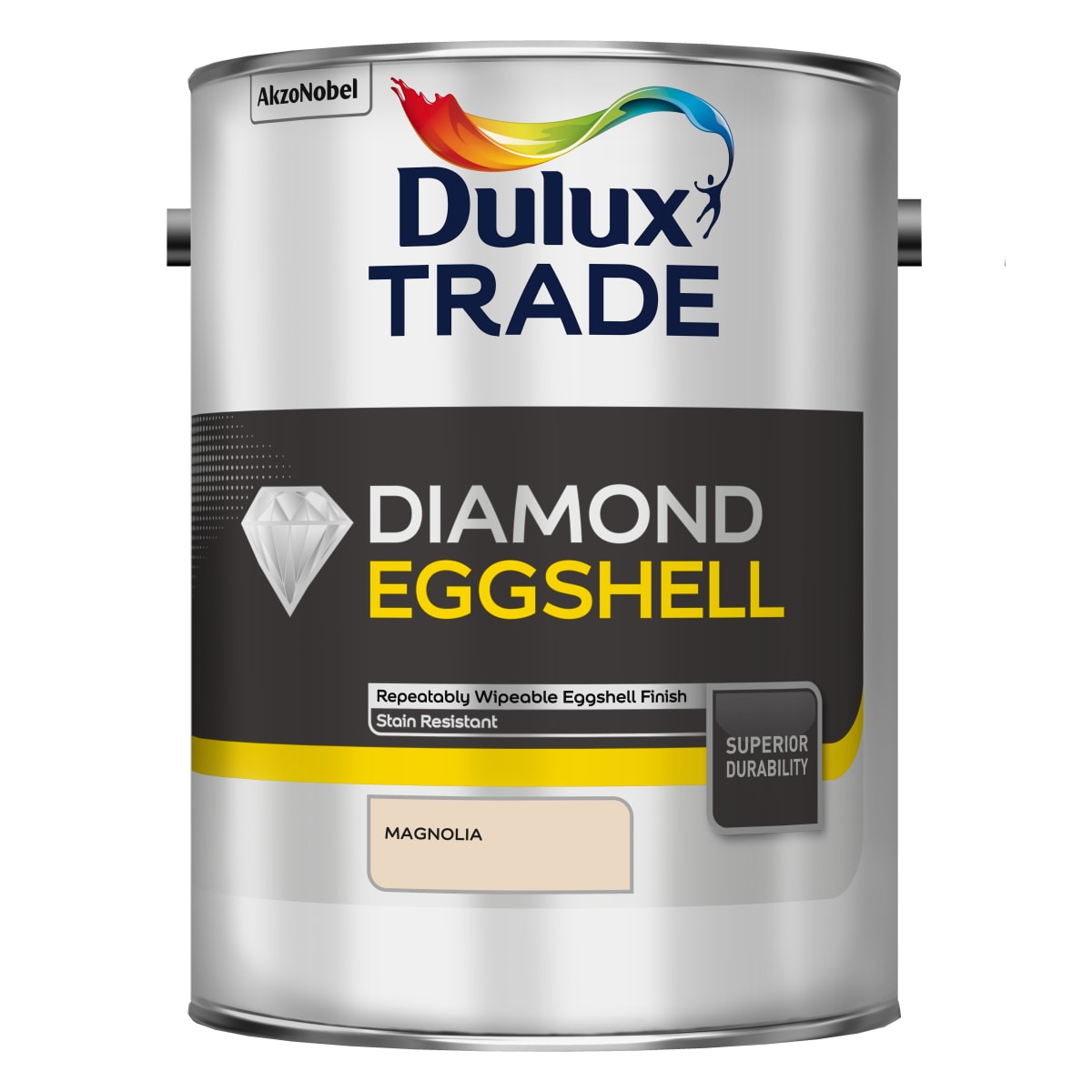 Image of Dulux Trade Diamond Q/dry Eggshell Magnolia 5ltr