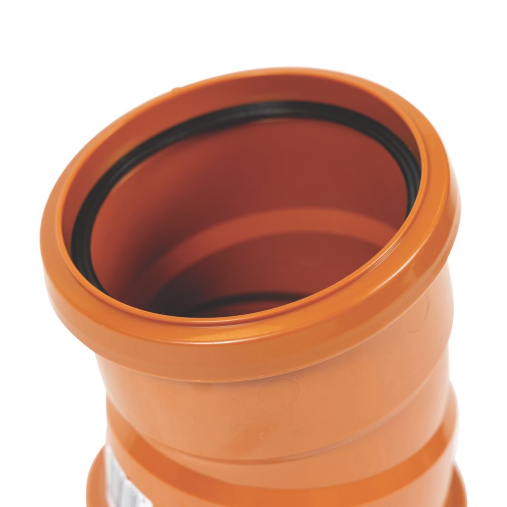 Product image for FloPlast Push-Fit 15° Double Socket Bend 110mm