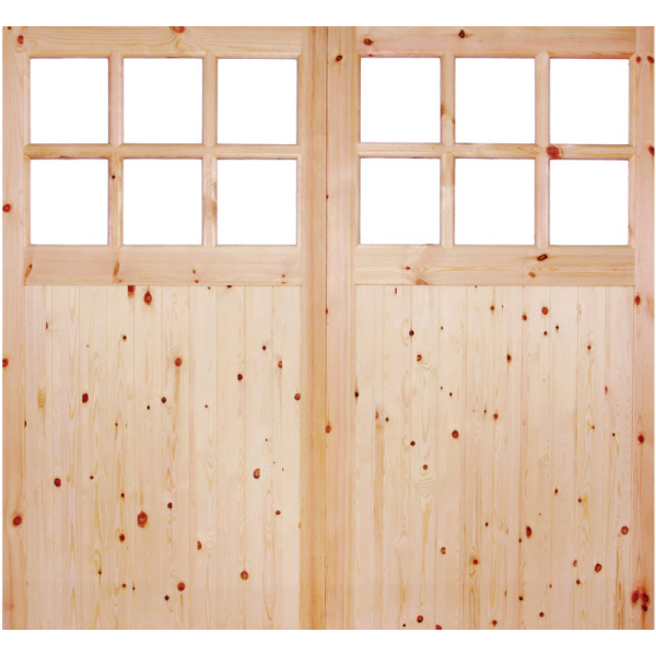 Product image for 66 High X 70 Wide Redwood 301 Glazed Garage Door