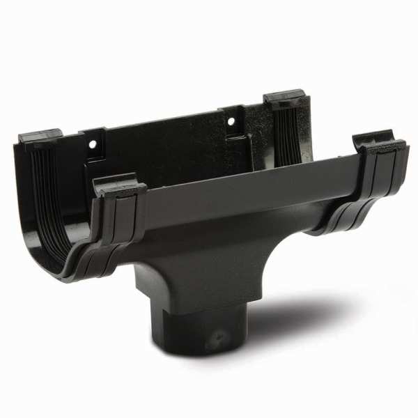 Product image for Gutter Running Outlet Black 130mm
