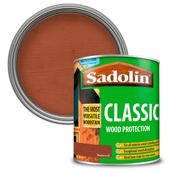 Product image for SADOLIN CLASSIC WOODSTAIN 1l REDWOOD 5028473