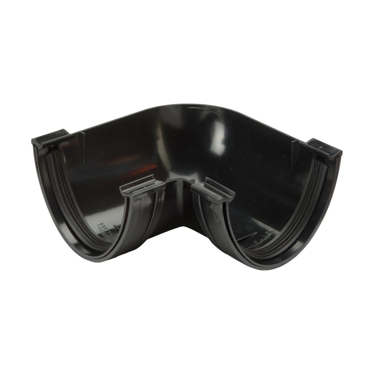 Product image for Polyflow Deep Capacity Gutter 90° Bend Black