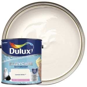 Image of Dulux Easycare Bathroom Soft Sheen Emulsion Paint - Jasmine White - 2.5L