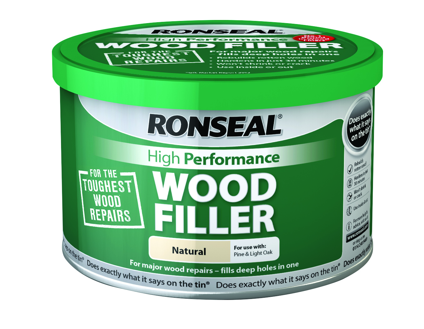Product image for Ronseal 275g High Perf.wood Filler Natural 35302