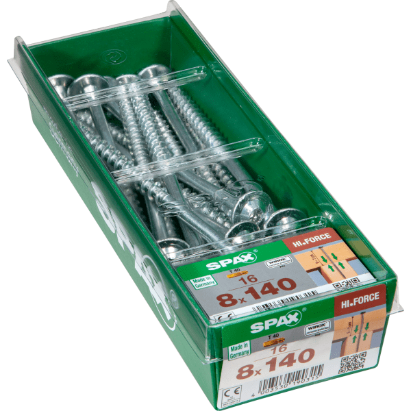 Image of Spax Construction Screw With Washer-head - Partial Thread - Wirox Coated 8.0 X 140mm