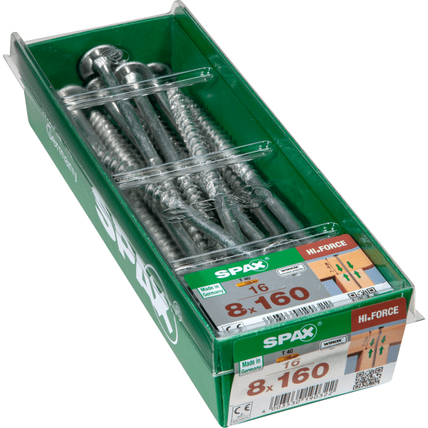 Image of Spax Construction Screw With Washer-head - Partial Thread - Wirox Coated 8.0 X 160mm