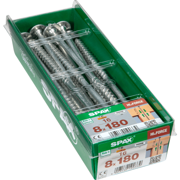 Product image for Spax Construction Screw With Washer-head - Partial Thread - Wirox Coated 8.0 X 180mm
