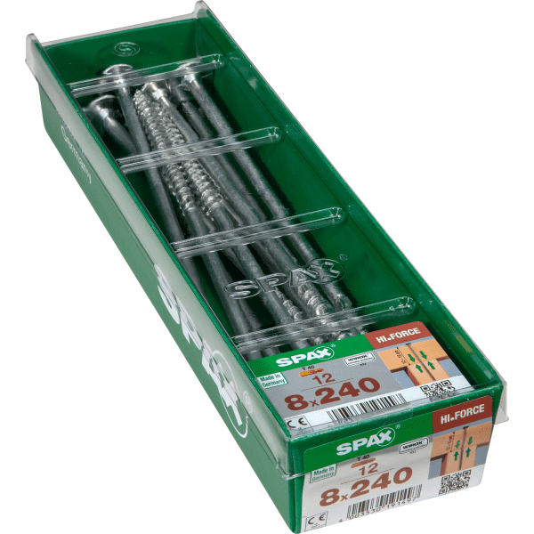 Product image for Spax Construction Screw With Washer-head - Partial Thread - Wirox Coated 8.0 X 240mm
