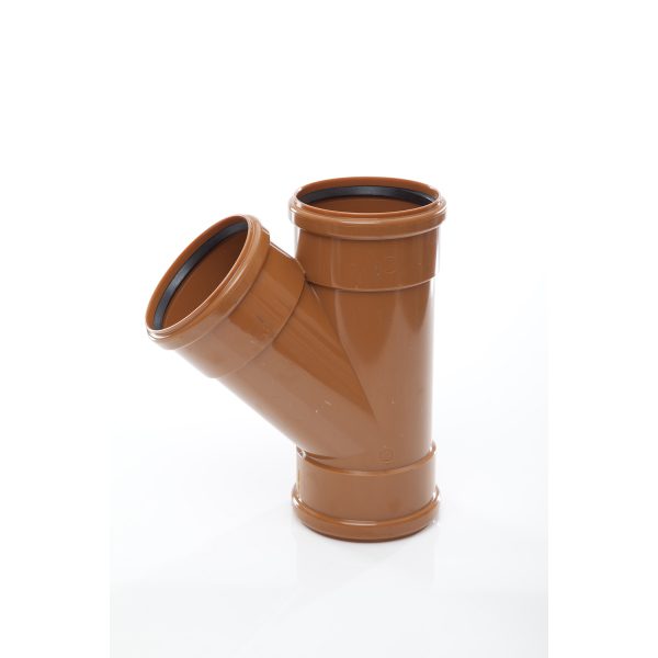 Product image for Polypipe Equal Junction UG405 110mm 45deg Triple Socket