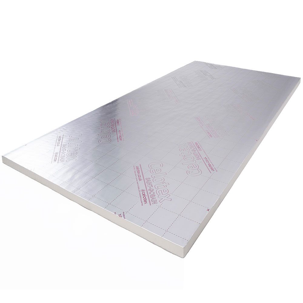 Product image for 90mm Celotex GA4090 PIR Insulation Board 2400mm X 1200mm