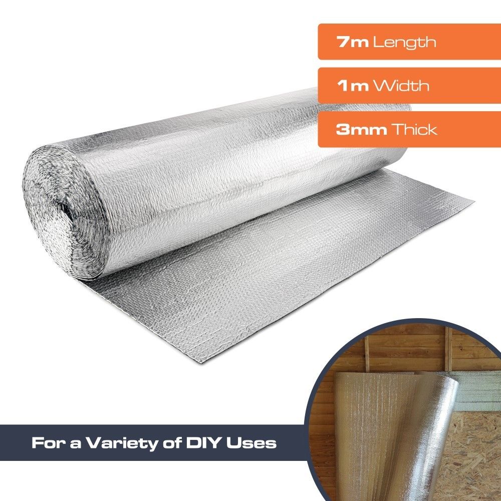 Product image for SuperFOIL General Purpose Multifoil Insulation Roll - 1m x 7m Roll