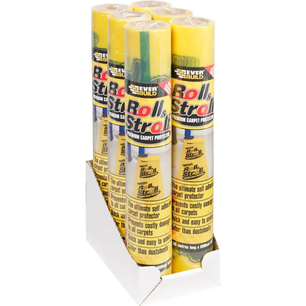 Product image for Everbuild 600mm X 20mtr Roll & Stroll Floor Protector