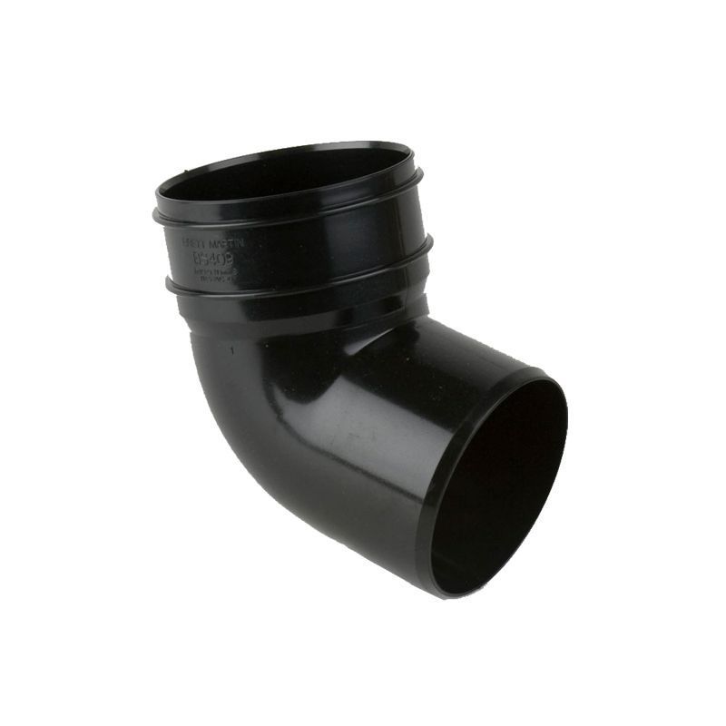 Product image for Brett Martin Soil Pipe 112.5 Degree Solvent Weld Bottom Offset Socket Bend 110mm - Black