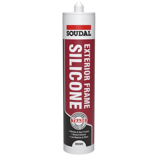 Image of Soudal 270ml Exterior Frame Silicone - Brown