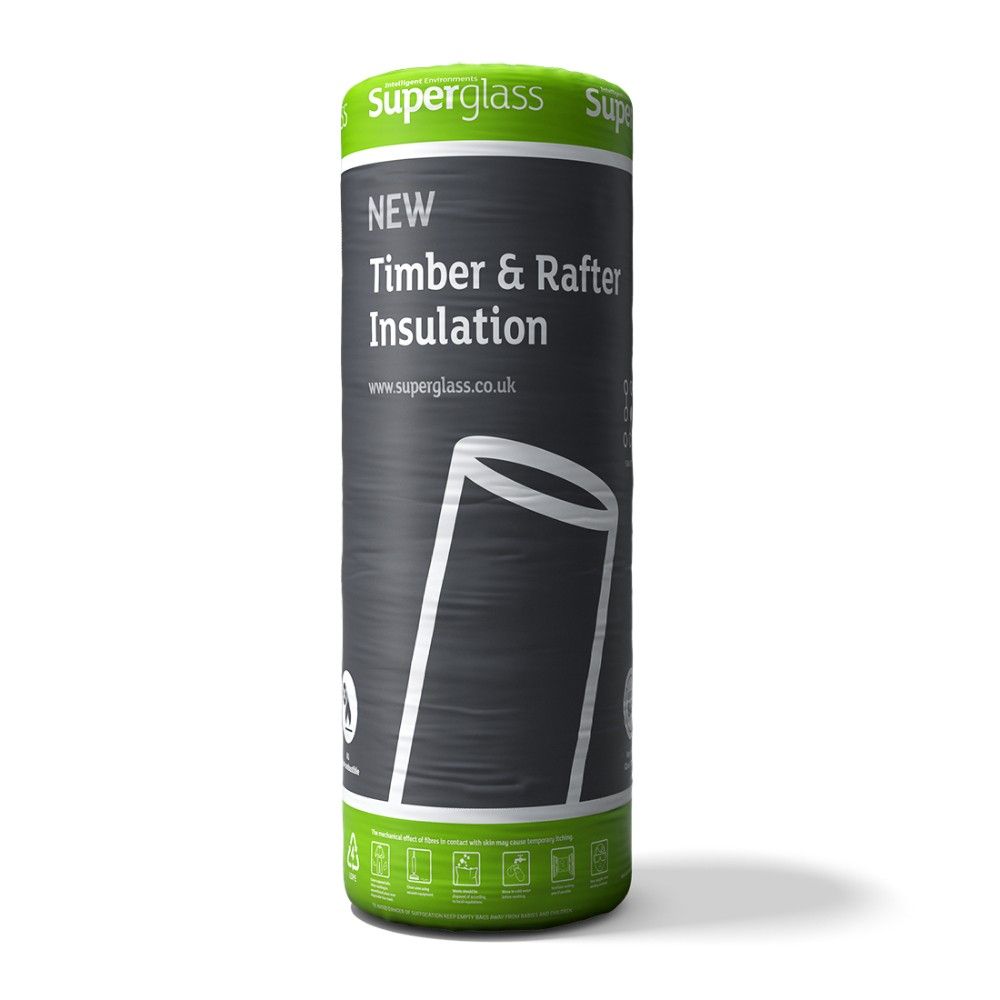 Product image for Superglass Timber & Rafter Roll 32 Insulation 90mm x 570mm - 4.45m2 Pack