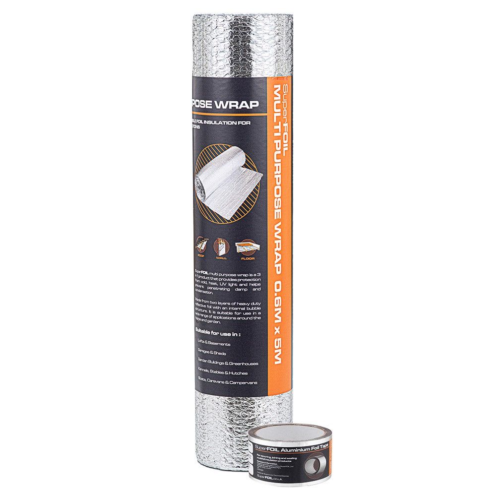 Product image for SuperFOIL Multi-Purpose Insulation and Foil Tape Set - 0.6m x 5m