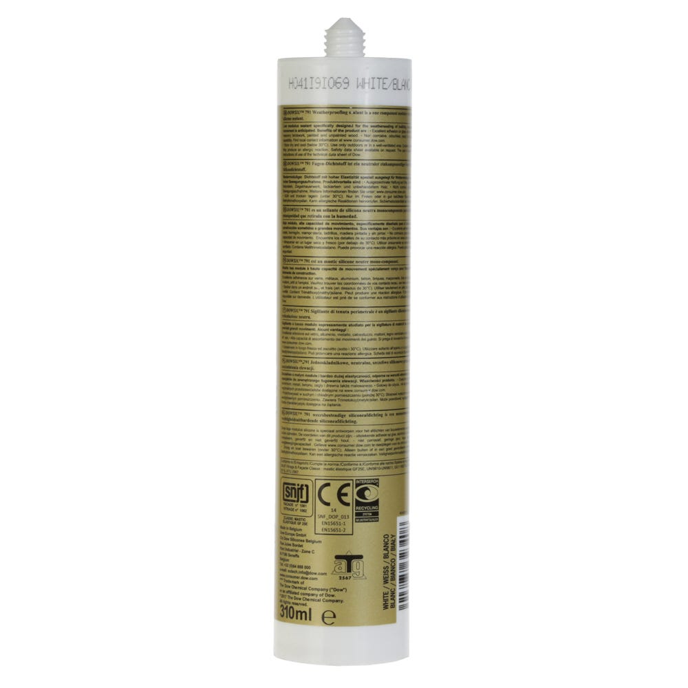 Product image for Geocel Dowsil 791 Weatherproofing Sealant White 310ml