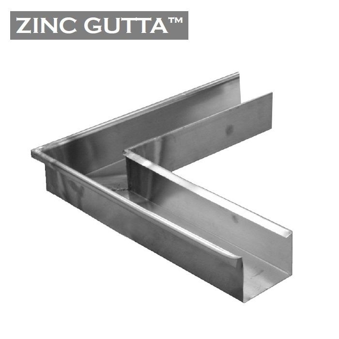 Image of Metal Gutta Zincl 120mm Box Gutter External Corner - 90dg
