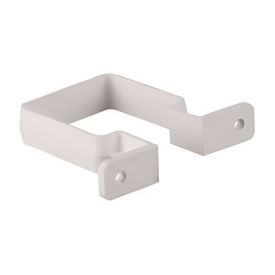 Image of Brett Martin Plastic Guttering Square Downpipe Bracket 65mm - Arctic White