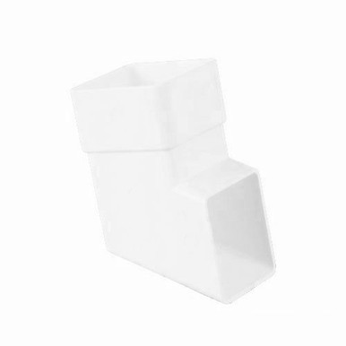 Image of Brett Martin Plastic Guttering Square Downpipe Shoe 65mm - Arctic White