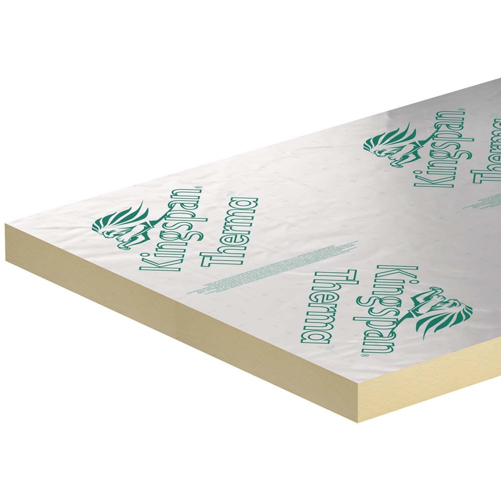 Product image for Kingspan Thermapitch TP10 PIR Insulation Board 2400 X 1200 X 80mm - Pack of 4 Sheets