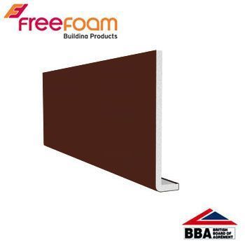 Product image for uPVC 410mm Fascia Board (10mm Double Edged Square) 2.5m -Leather Brown