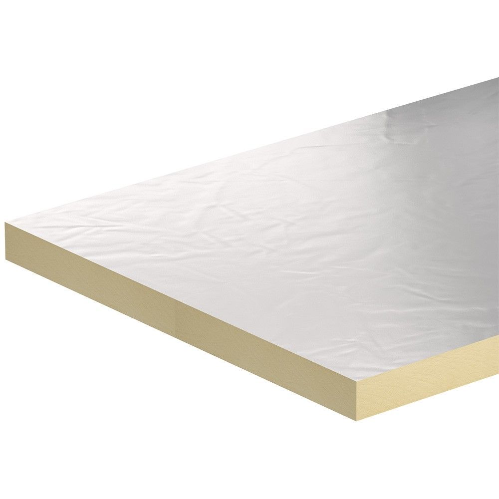 Product image for Kingspan Thermaroof TR26 PIR Flat Roof Insulation Board 2400 X 1200 X 70mm - Pack of 4 Sheets