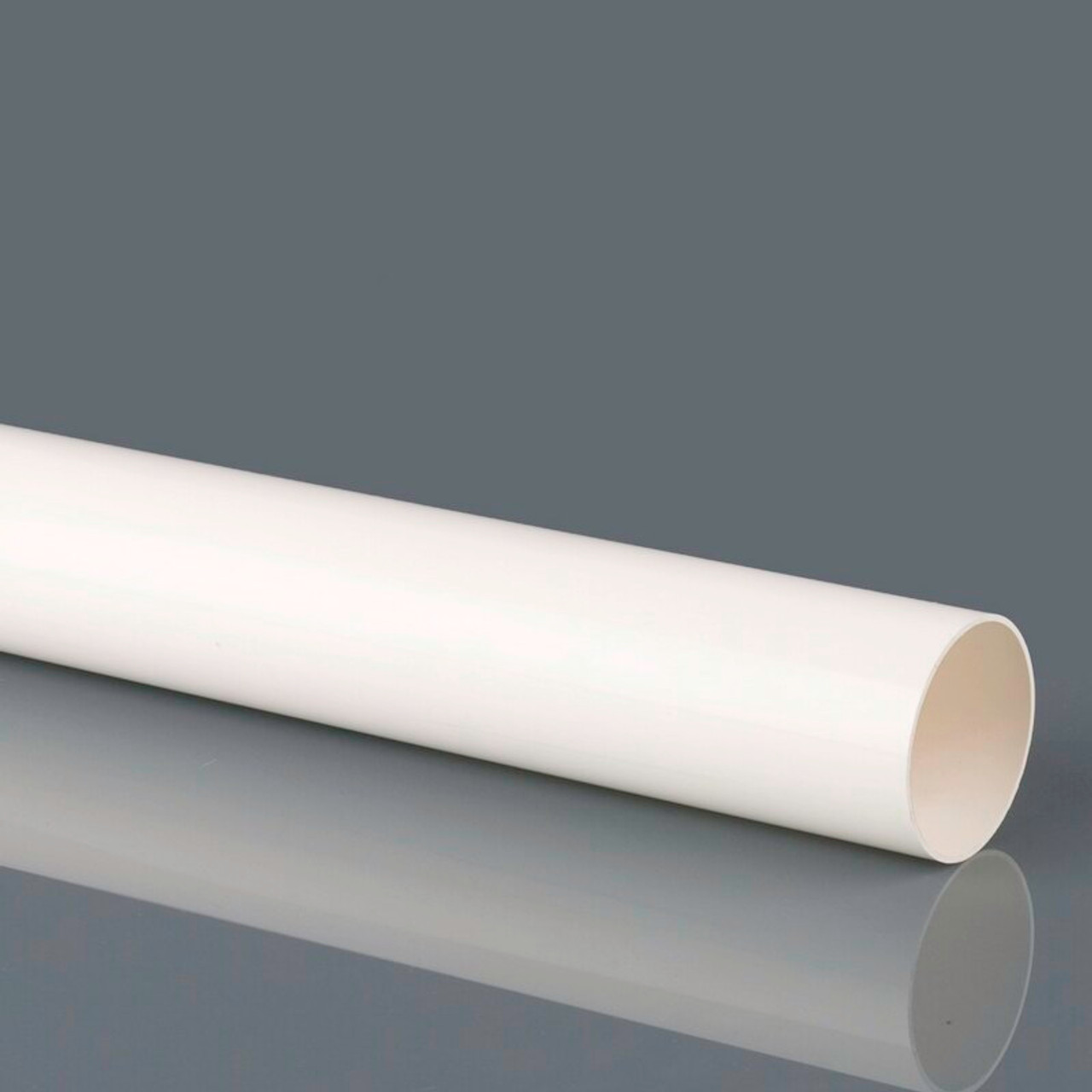 Product image for Brett Martin Plastic Plain End 4000mm Push Fit Soil Pipe 110mm - White