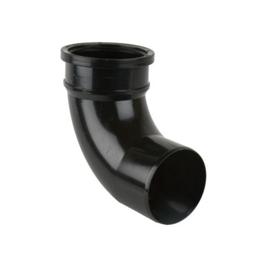 Product image for Brett Martin Plastic Push Fit Single Socket Soil Pipe Bend 92.5 Degree 110mm - Black