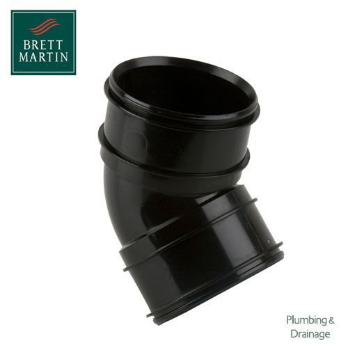 Product image for Cascade Cast Iron Style 110mm 135dg Double Socket Bend (Black)