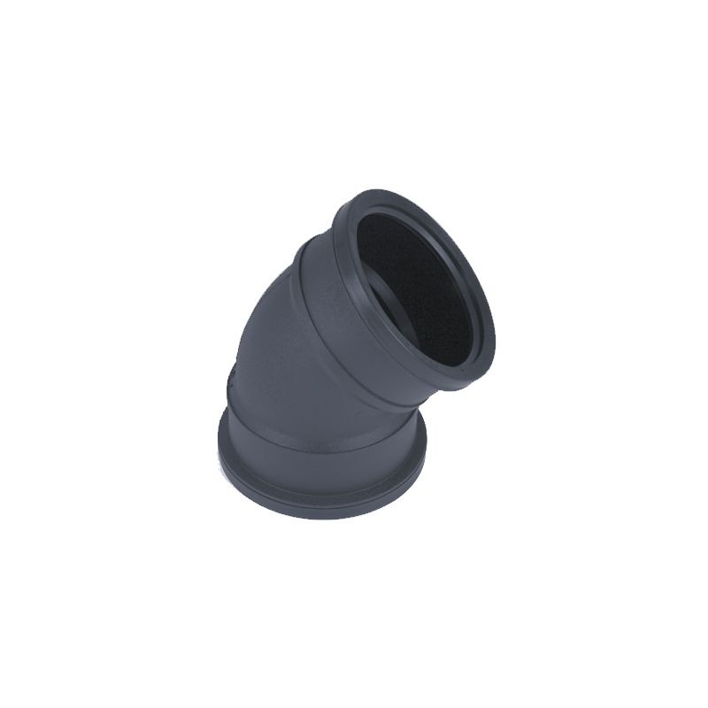 Product image for Cast Iron Style Soil Pipe 135dg Socket Bend 110mm - Anthracite Grey