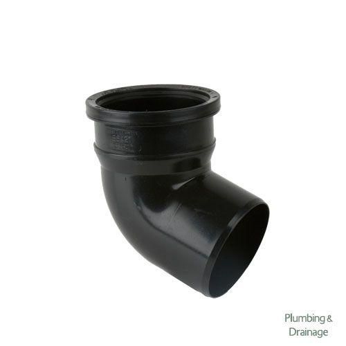 Image of Cascade Cast Iron Style 110mm 112.5dg Single Socket Bend (Black)