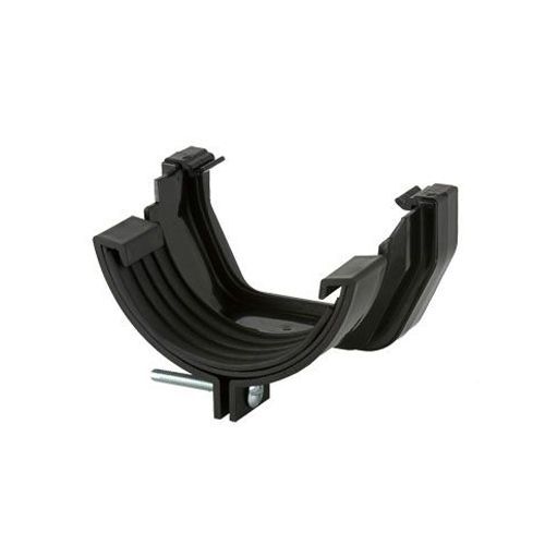 Image of Brett Martin Plastic Guttering Square Style To Half Round Adaptor 114mm - Black
